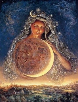  Luna Pintura al %C3%B3leo - JW diosas diosa de la luna Fantasía